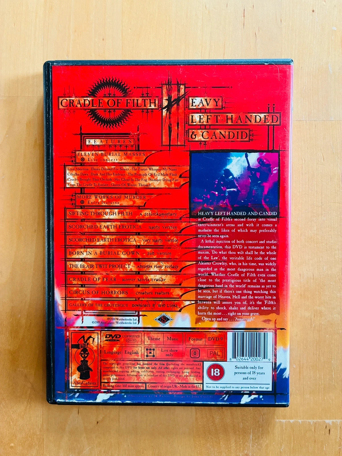 DVD musical Cradle of Filth Eavy zurdo y candido. – photo 3